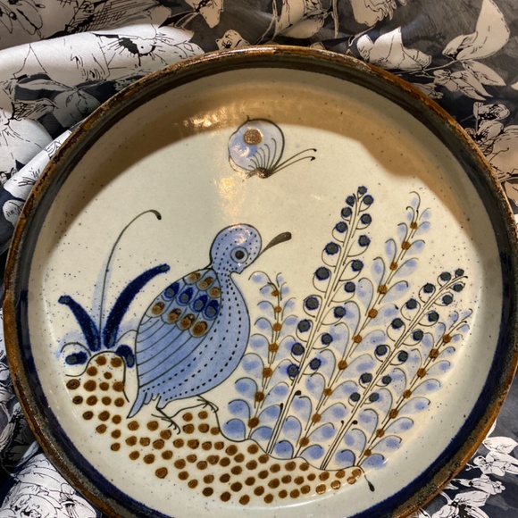 Ken Edwards El Palomar Mexico Tonala 10" deep  plate Tonala - Picture 2 of 10